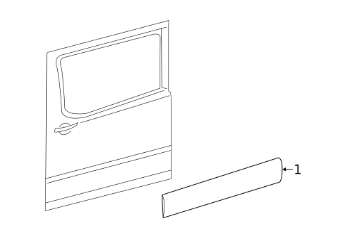 Exterior Trim - Side Door for 2009 Dodge Sprinter 2500 #0