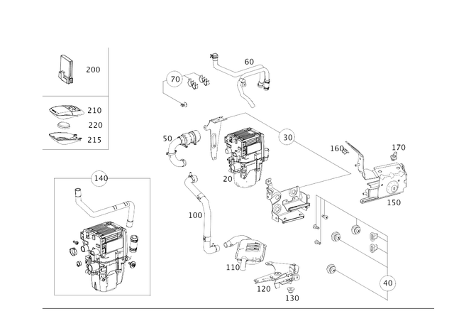 253500900064 - Radiator: Stationary Heater for Mercedes-Benz: E300, E43 AMG, E63 AMG S, GLC43 AMG Image image