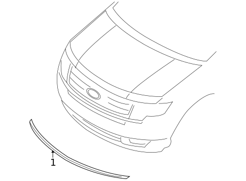 Exterior Trim - Hood for 2007 Lincoln MKX #0