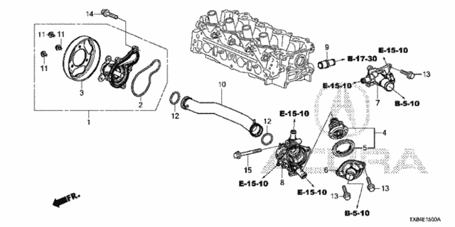Water Pump for 2013 Acura ILX #0