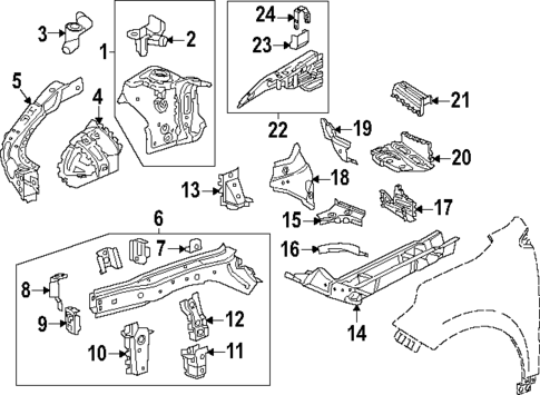 Structural Components & Rails for 2023 Chevrolet Equinox #0