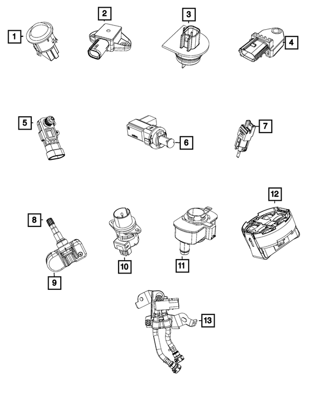 68206631AA - Electrical: Valve Stem Cap Kit for Mopar Image image