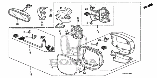 Mirror (Remote Control) for 2013 Honda Insight #0