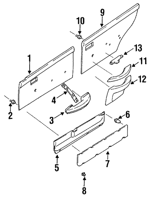 Door Trim Panel for 1993 Subaru Justy #0