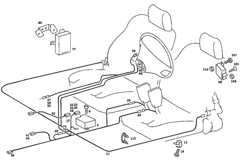 Belt Tensioner and Airbag for 1989 Mercedes-Benz 190E #3