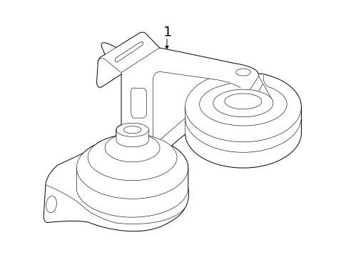 Horn for 2008 Mercury Milan #0