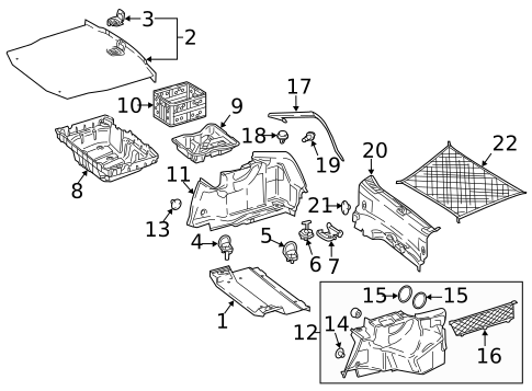 Interior Trim - Rear Body for 2020 Mercedes-Benz E350 #0