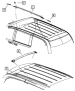 5113213AC - : Luggage Rack Side Rail, Left for Mopar Image