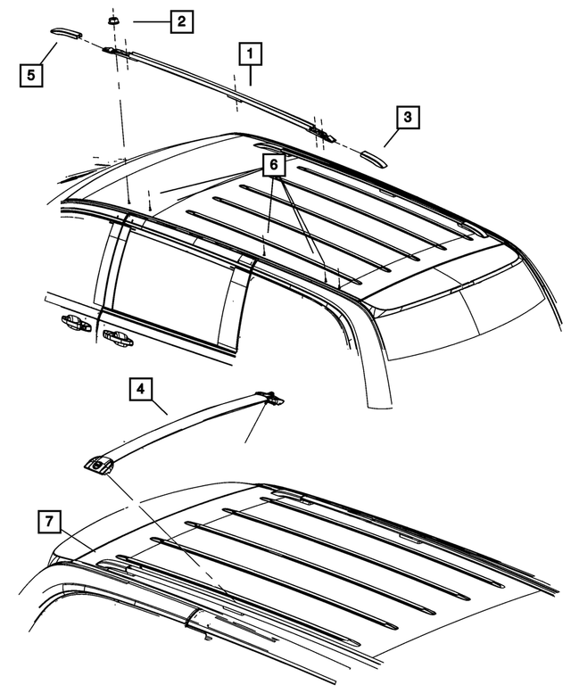5113213AC - Unclassified: Luggage Rack Side Rail, Left for Chrysler: Town &amp; Country | Dodge: Grand Caravan Image