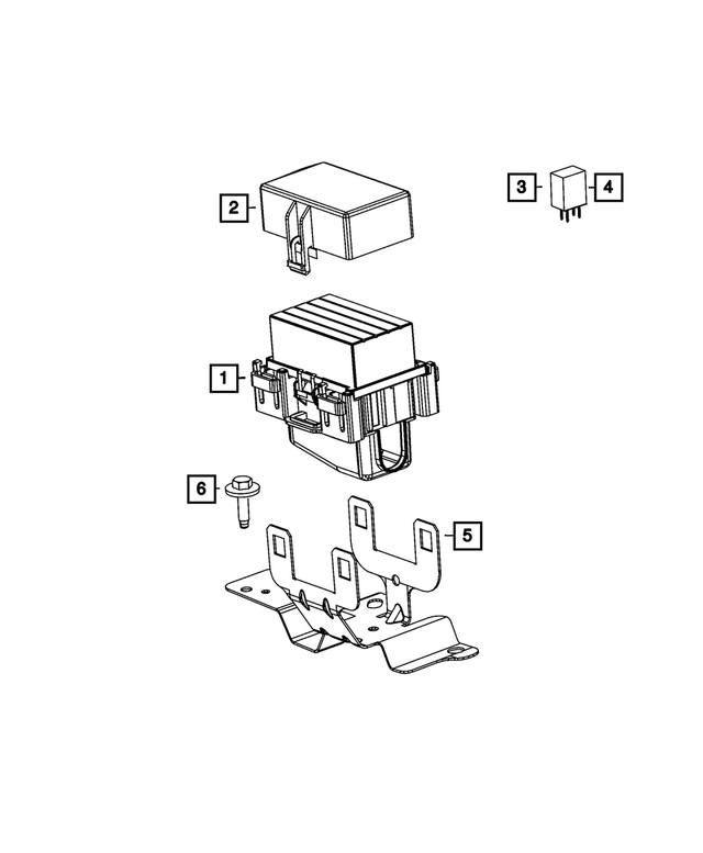 68190347AA - Electrical: Power Distribution Center Cover, Us, Canada, Mexico for Dodge: Durango | Fiat: 500 | Jeep: Grand Cherokee Image