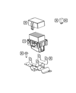 68190347AA - Electrical: Power Distribution Center Cover, Us, Canada, Mexico for Dodge: Durango | Fiat: 500 | Jeep: Grand Cherokee Image