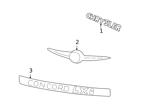 Exterior Trim - Trunk for 2000 Chrysler Concorde #0