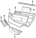 357867215F5VX - : Rear Door Trim for Volkswagen: Passat Image