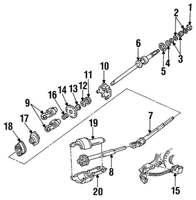 F7AZ3524AA - Steering: Main-shaft for Ford Image