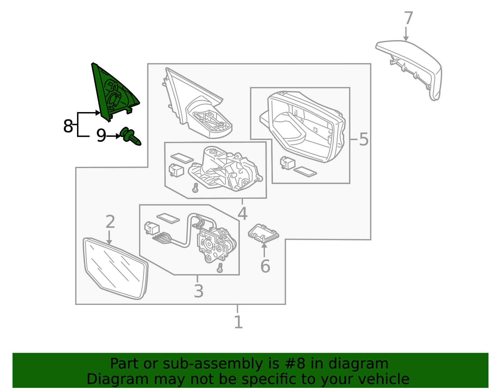 72443-TA5-A00ZA - Cover R Front Door Tweeter *NH167L* (Graphite