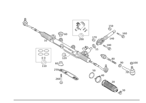 Steering Gear for 2002 Mercedes-Benz C 320 #0