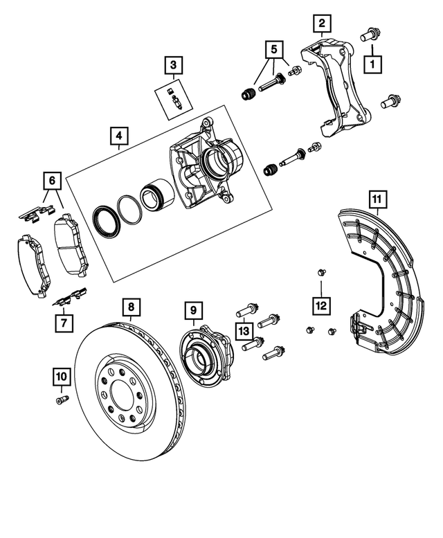68160695AG - : Pad Kit-Front Disc Brake for Mopar Image