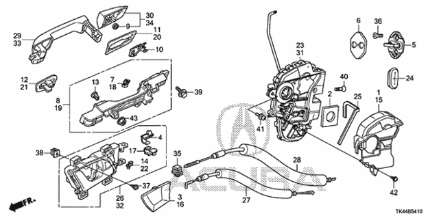 Rear Door Locks - Outer Handle for 2011 Acura TL #0