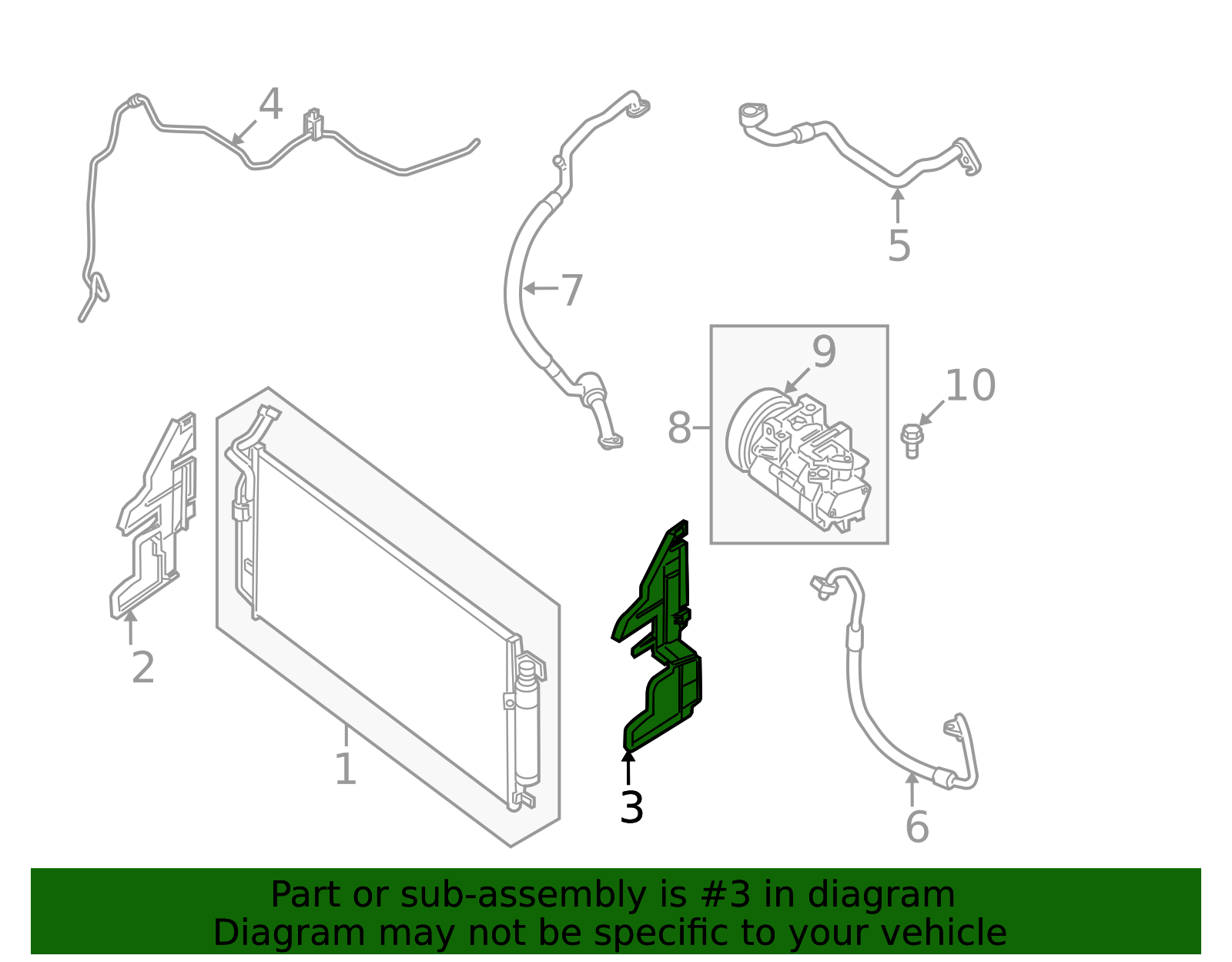 2007-2009 Nissan Altima A/C Condenser Seal 92185-JA000 | OEM Parts Online