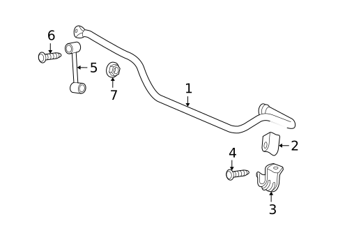 Stabilizer Bar & Components for 2005 Jeep Grand Cherokee #0