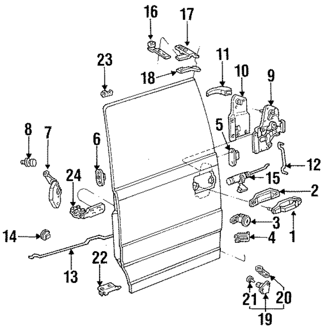 F29Z1126600B - Body: Handle, Outside for Ford: Aerostar Image