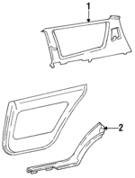 1992-1996 Toyota Camry - Upper Quarter Trim