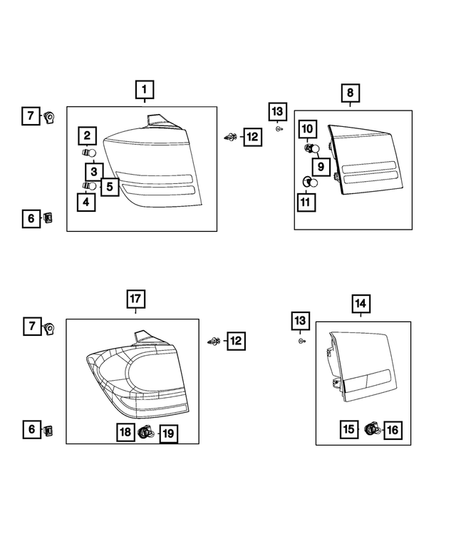 68036503AB - Electrical: Back-up Lamp Socket, Left for Mopar Image image