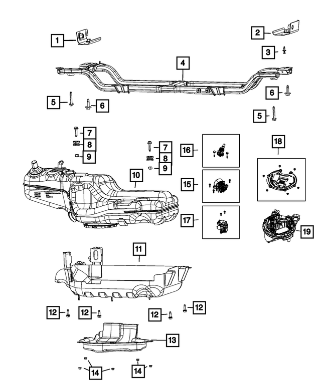 6512121AA - Emission Controls: Hex Washer Head Bolt for Mopar Image
