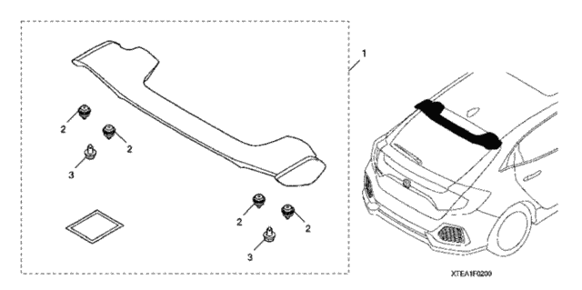 Tailgate Spoiler for 2020 Honda Civic #0