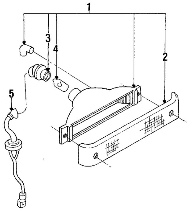 F3CZ13A613A - Electrical: High Mount Lamp for Ford: Escort Image