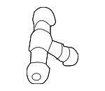 9007517003 - : Washer Hose T-Connector for Lexus: GX460, HS250h, IS250, IS350, LX570, RX350 Image