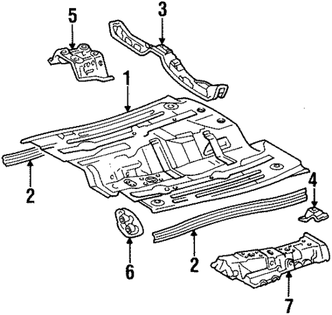Floor for 1991 Toyota Tercel #0