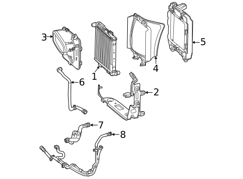 Radiator & Components for 2022 Mercedes-Benz GLE 53 AMG&reg; SUV #2