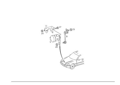 Regulation of Dynamic Headlamp Range Control, Front for 1996 Mercedes-Benz C280 #0