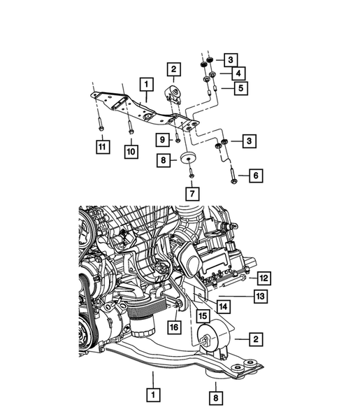 Engine Mounting for 2010 Chrysler Sebring #0