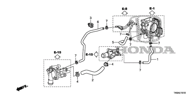 Water Hose for 2013 Honda Fit #0