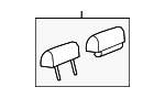 20762241 - Body: Headrest for Cadillac: Escalade, Escalade ESV | Chevrolet: Suburban 1500, Suburban 2500, Tahoe | GMC: Yukon, Yukon XL 1500, Yukon XL 2500 Image
