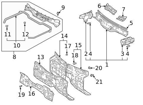 Cowl for 2002 Lexus LS430 #0