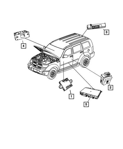 Keys, Modules and Engine Controllers for 2009 Jeep Liberty #1