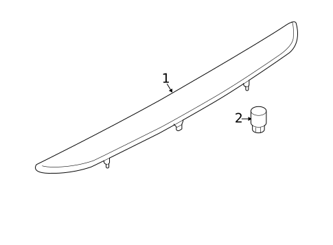 High Mounted Stop Lamp for 2014 Audi TTS Quattro #0