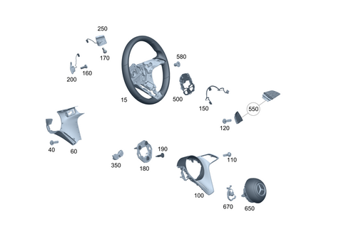 Steering Wheel and Steering Wheel Lock for 2025 Mercedes-Benz Maybach EQS 680 SUV #0