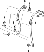 6811683 - : Belt &amp; Retractor for Volvo: 850 Image