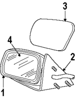 F7AZ17682AA - Body: Mirror for Ford: Crown Victoria | Mercury: Grand Marquis Image