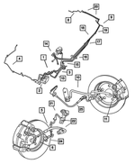 4764389AA - Service Brakes: Brake Tube for Mopar Image