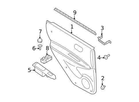 Rear Door for 2015 Nissan Rogue Select #2