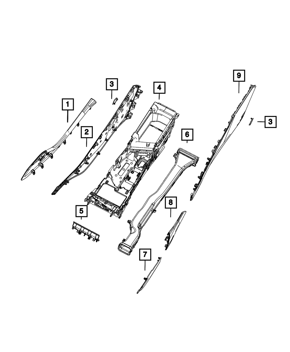 Center Console Duct - Mopar (68637194AA)