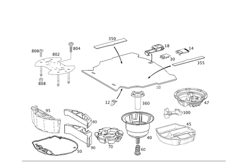 Luggage Compartment Covering for 2003 Mercedes-Benz C32 AMG #0