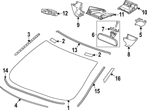 Glass - Windshield for 2024 Acura Integra #0