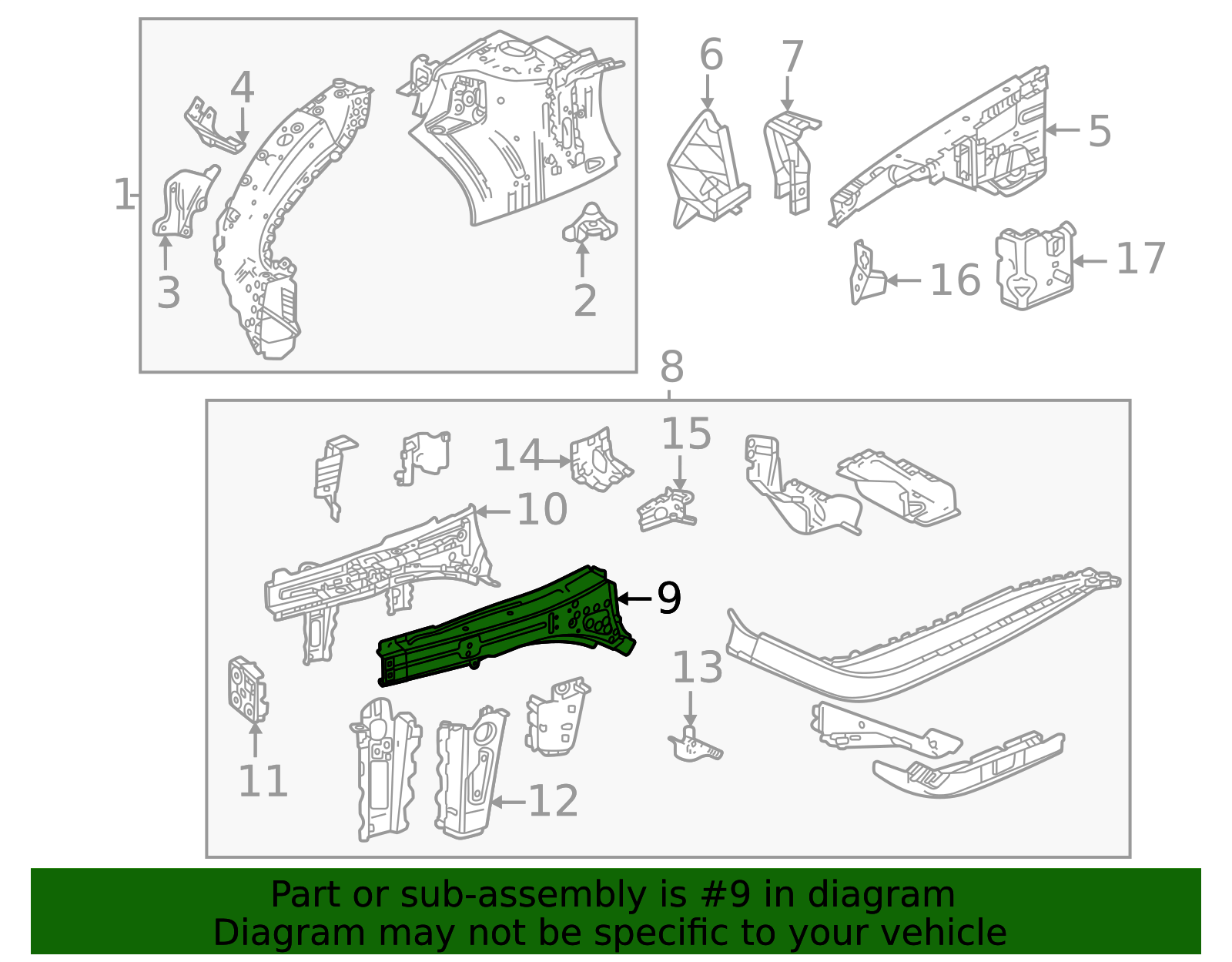 42553906 - Inner Rail - 2021-2026 GM | World Parts Direct