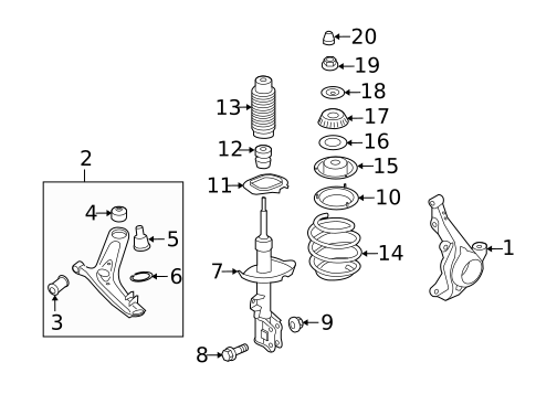 Struts & Components for 2011 Kia Soul #0